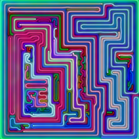 Line Art with line smoothing and a gravity effect that causes the lines to curl.