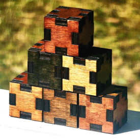 Six 6-piece 1-inch cubes with 6 different finishes.