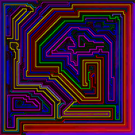 183 lines that fill a 100x100 cell grid