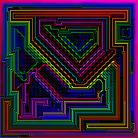 A 100x100 cell grid with lines that fill all 10,000 cells.