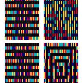 The colors are evenly distributed in 88 groups of cells.