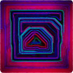 Line Art with a polygonize effect.